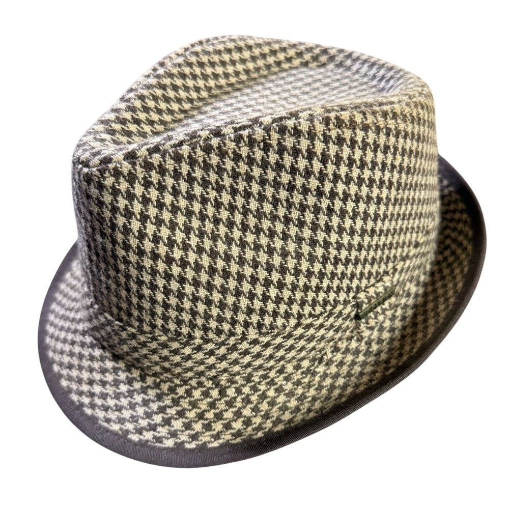 Woolrich Houndstooth Fedora Hat‎ Mens Womens Wool Blend Classic Style